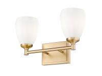 Two Light Vanity by Z-Lite - Oren Collection, Modern Gold Finish - 7004-2V-MGLD
