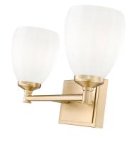 Two Light Vanity by Z-Lite - Oren Collection, Modern Gold Finish - 7004-2V-MGLD