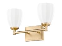 Two Light Vanity by Z-Lite - Oren Collection, Modern Gold Finish - 7004-2V-MGLD
