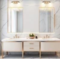 Two Light Vanity by Z-Lite - Oren Collection, Modern Gold Finish - 7004-2V-MGLD