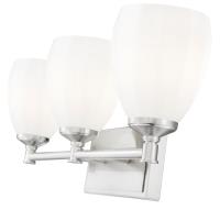 Three Light Vanity by Z-Lite - Oren Collection, Brushed Nickel Finish - 7004-3V-BN