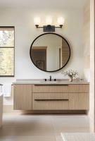 Three Light Vanity by Z-Lite - Oren Collection, Matte Black Finish - 7004-3V-MB