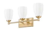 Three Light Vanity by Z-Lite - Oren Collection, Modern Gold Finish - 7004-3V-MGLD