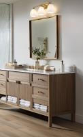 Three Light Vanity by Z-Lite - Oren Collection, Modern Gold Finish - 7004-3V-MGLD