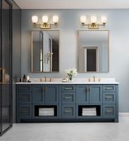 Three Light Vanity by Z-Lite - Oren Collection, Modern Gold Finish - 7004-3V-MGLD