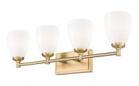 Four Light Vanity by Z-Lite - Oren Collection, Modern Gold Finish - 7004-4V-MGLD