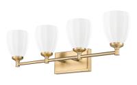 Four Light Vanity by Z-Lite - Oren Collection, Modern Gold Finish - 7004-4V-MGLD