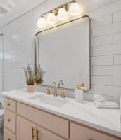 Four Light Vanity by Z-Lite - Oren Collection, Modern Gold Finish - 7004-4V-MGLD