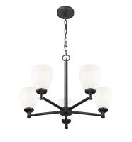 Five Light Chandelier by Z-Lite - Oren Collection, Matte Black Finish - 7004-5MB