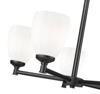 Five Light Chandelier by Z-Lite - Oren Collection, Matte Black Finish - 7004-5MB