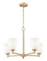 Five Light Chandelier by Z-Lite - Oren Collection, Modern Gold Finish - 7004-5MGLD