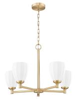 Five Light Chandelier by Z-Lite - Oren Collection, Modern Gold Finish - 7004-5MGLD