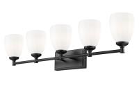 Five Light Vanity by Z-Lite - Oren Collection, Matte Black Finish - 7004-5V-MB