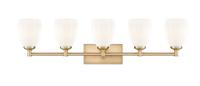Five Light Vanity by Z-Lite - Oren Collection, Modern Gold Finish - 7004-5V-MGLD