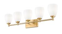 Five Light Vanity by Z-Lite - Oren Collection, Modern Gold Finish - 7004-5V-MGLD