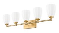 Five Light Vanity by Z-Lite - Oren Collection, Modern Gold Finish - 7004-5V-MGLD