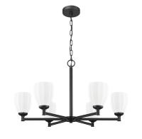 Six Light Chandelier by Z-Lite - Oren Collection, Matte Black Finish - 7004-6MB