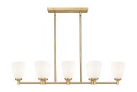 Eight Light Linear Chandelier by Z-Lite - Oren Collection, Modern Gold Finish - 7004-8L-MGLD