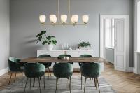 Eight Light Linear Chandelier by Z-Lite - Oren Collection, Modern Gold Finish - 7004-8L-MGLD