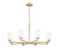 Eight Light Chandelier by Z-Lite - Oren Collection, Modern Gold Finish - 7004-8MGLD