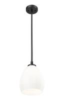 One Light Pendant by Z-Lite - Oren Collection, Matte Black Finish - 7004P8-MB