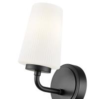 One Light Wall Sconce by Z-Lite - Montford Collection, Matte Black Finish - 7005-1S-MB