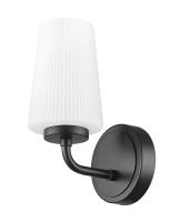 One Light Wall Sconce by Z-Lite - Montford Collection, Matte Black Finish - 7005-1S-MB
