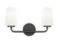 Two Light Vanity by Z-Lite - Montford Collection, Matte Black Finish - 7005-2V-MB