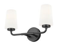Two Light Vanity by Z-Lite - Montford Collection, Matte Black Finish - 7005-2V-MB