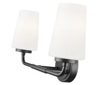 Two Light Vanity by Z-Lite - Montford Collection, Matte Black Finish - 7005-2V-MB
