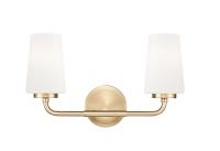 Two Light Vanity by Z-Lite - Montford Collection, Modern Gold Finish - 7005-2V-MGLD