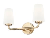 Two Light Vanity by Z-Lite - Montford Collection, Modern Gold Finish - 7005-2V-MGLD
