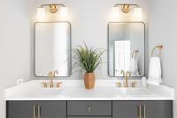 Two Light Vanity by Z-Lite - Montford Collection, Modern Gold Finish - 7005-2V-MGLD