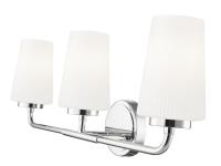 Three Light Vanity by Z-Lite - Montford Collection, Chrome Finish - 7005-3V-CH