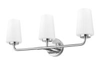 Three Light Vanity by Z-Lite - Montford Collection, Chrome Finish - 7005-3V-CH
