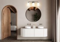 Three Light Vanity by Z-Lite - Montford Collection, Matte Black Finish - 7005-3V-MB