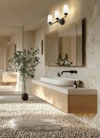 Three Light Vanity by Z-Lite - Montford Collection, Matte Black Finish - 7005-3V-MB