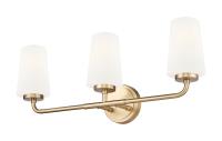 Three Light Vanity by Z-Lite - Montford Collection, Modern Gold Finish - 7005-3V-MGLD