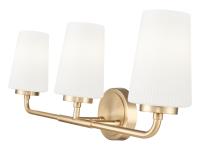 Three Light Vanity by Z-Lite - Montford Collection, Modern Gold Finish - 7005-3V-MGLD