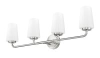 Four Light Vanity by Z-Lite - Montford Collection, Brushed Nickel Finish - 7005-4V-BN