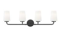 Four Light Vanity by Z-Lite - Montford Collection, Matte Black Finish - 7005-4V-MB