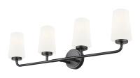 Four Light Vanity by Z-Lite - Montford Collection, Matte Black Finish - 7005-4V-MB