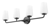 Four Light Vanity by Z-Lite - Montford Collection, Matte Black Finish - 7005-4V-MB