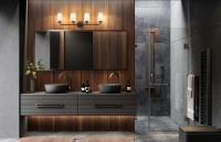 Four Light Vanity by Z-Lite - Montford Collection, Matte Black Finish - 7005-4V-MB