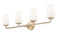 Four Light Vanity by Z-Lite - Montford Collection, Modern Gold Finish - 7005-4V-MGLD