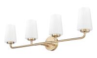 Four Light Vanity by Z-Lite - Montford Collection, Modern Gold Finish - 7005-4V-MGLD