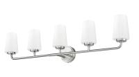 Five Light Vanity by Z-Lite - Montford Collection, Brushed Nickel Finish - 7005-5V-BN