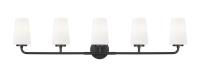 Five Light Vanity by Z-Lite - Montford Collection, Matte Black Finish - 7005-5V-MB