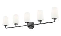 Five Light Vanity by Z-Lite - Montford Collection, Matte Black Finish - 7005-5V-MB