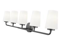 Five Light Vanity by Z-Lite - Montford Collection, Matte Black Finish - 7005-5V-MB